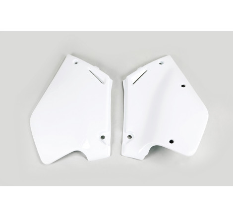 Plaques latérales UFO blanches pour Honda CR 125 / 250