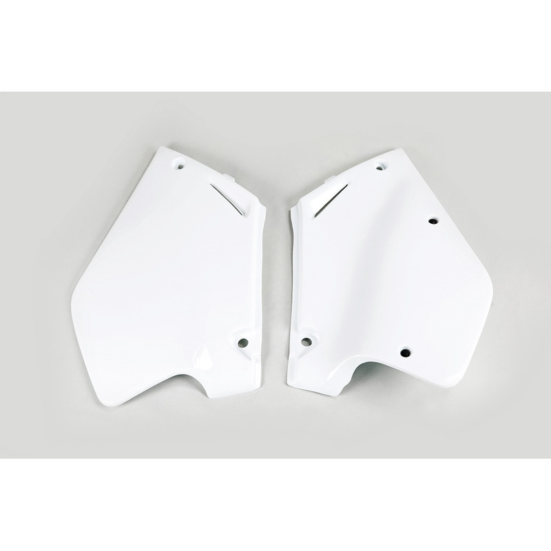 Plaques latérales UFO blanches pour Honda CR 125 / 250