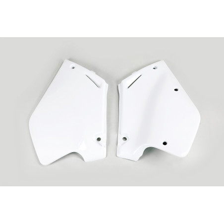 Plaques latérales UFO blanches pour Honda CR 125 / 250