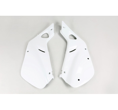 Plaques latérales UFO blanches pour Honda CR 125 / 250
