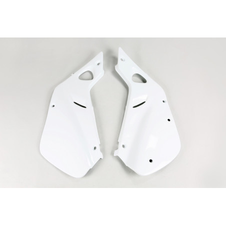 Plaques latérales UFO blanches pour Honda CR 125 / 250