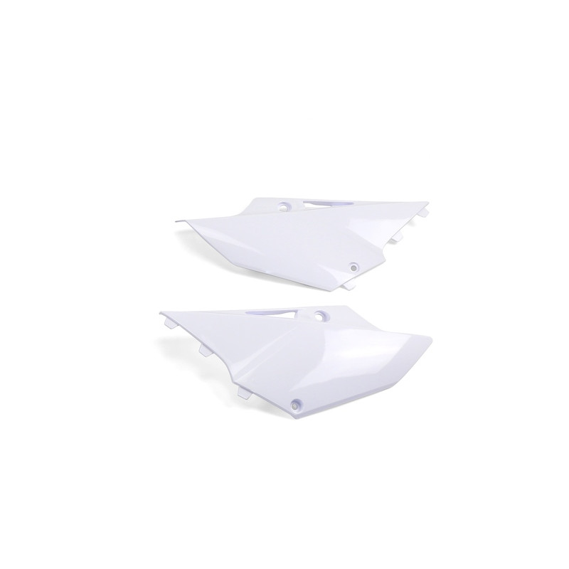 Plaques latérales UFO blanches pour Yamaha YZ 125 / 250 (2014-2021)