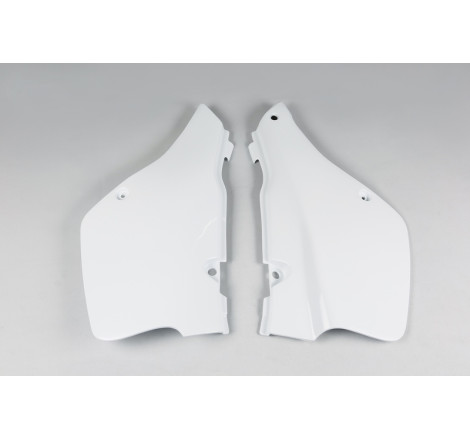 Plaques latérales UFO blanches pour Suzuki RM 250 (1989-1992)