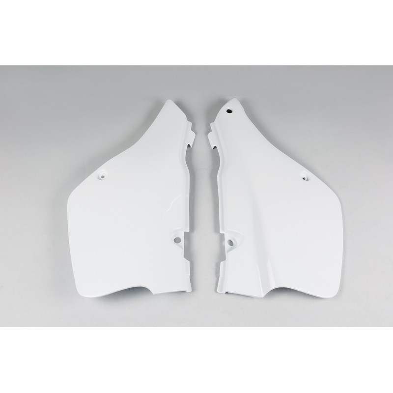 Plaques latérales UFO blanches pour Suzuki RM 250 (1989-1992)