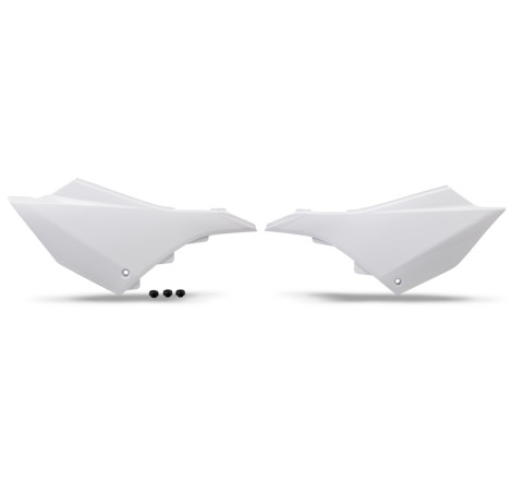 Plaques latérales UFO blanches pour Yamaha YZ 125 / 250 (2022-2025)