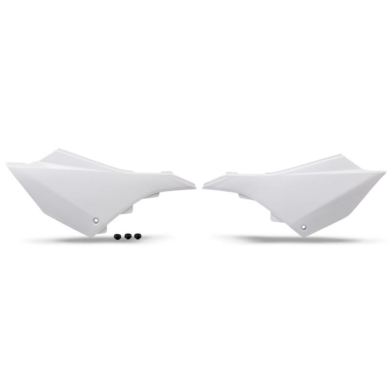 Plaques latérales UFO blanches pour Yamaha YZ 125 / 250 (2022-2025)