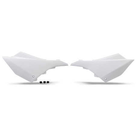 Plaques latérales UFO blanches pour Yamaha YZ 125 / 250 (2022-2025)