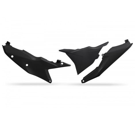 Plaques latérales UFO noires pour KTM SX / SX-F 125/250/350/450 (2023-2025)
