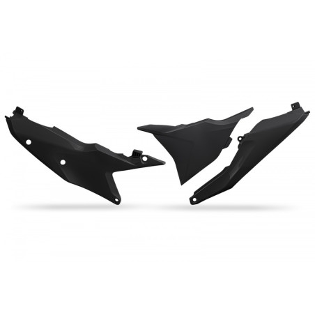 Plaques latérales UFO noires pour KTM SX / SX-F 125/250/350/450 (2023-2025)