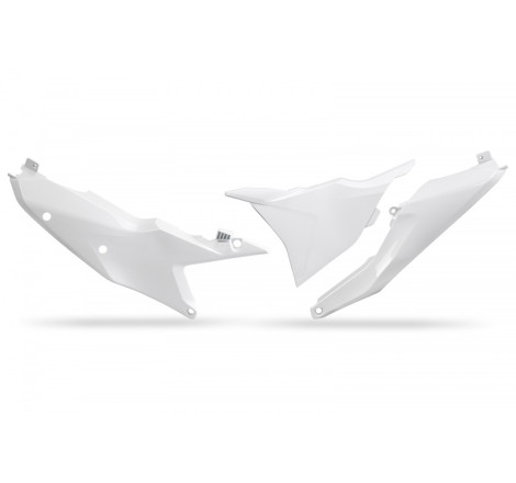 Plaques latérales UFO blanches pour KTM SX / SX-F 125/250/350/450 (2023-2025)