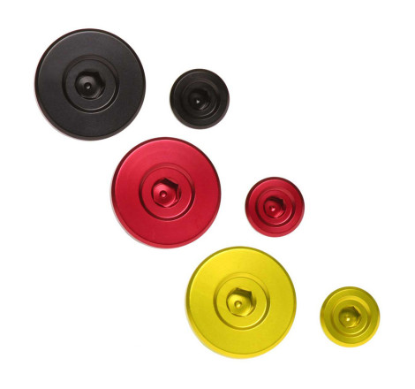 Jeu de bouchons de distribution de moteur RFX Pro (Noir) - Pour Suzuki RMZ250/450