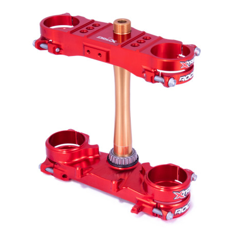 Té de fourche XTRIG ROCS Tech Offset 22 mm - rouge Honda CRF250R 22 à 23 / 450R 21 à 23