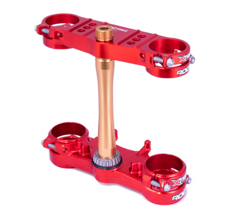 Té de fourche XTRIG ROCS Tech Offset 22 mm - rouge Honda CRF250R 22 à 23 / 450R 21 à 23