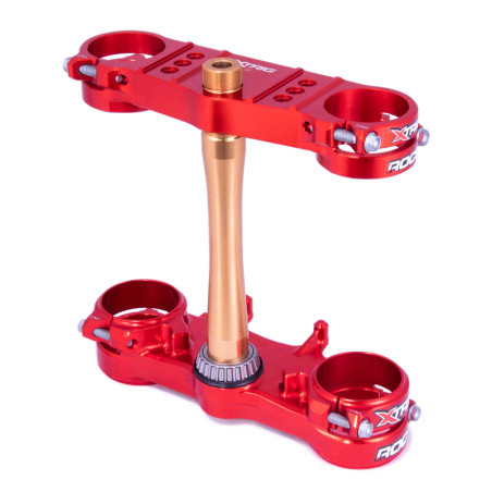 Té de fourche XTRIG ROCS Tech Offset 22 mm - rouge Honda CRF250R 22 à 23 / 450R 21 à 23