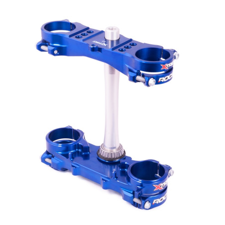 Té de fourche XTRIG ROCS Tech bleu déport 25mm Yamaha YZ250 2015 à 2021