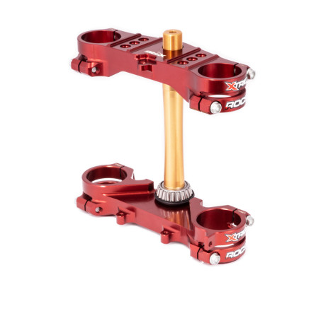 Té de fourche XTRIG ROCS Tech orange offset 25mm Yamaha 65 Yz 2017 à 2023