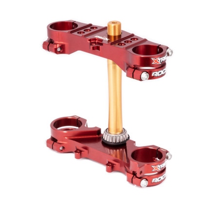 Té de fourche XTRIG ROCS Tech orange offset 25mm Yamaha 65 Yz 2017 à 2023