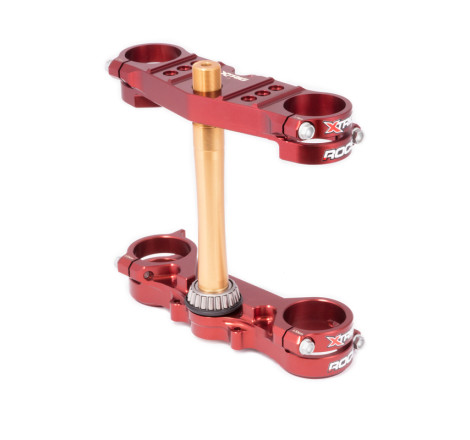 Té de fourche XTRIG ROCS Tech orange offset 25mm Yamaha 65 Yz 2017 à 2023