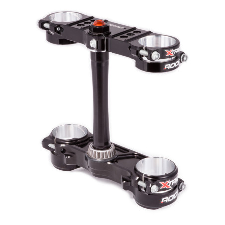 Té de fourche XTRIG ROCS Tech noir déport 22mm 125/250/350/450 SX/TC/MC/SX-F/FC/MC-F