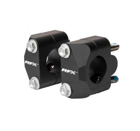 Kit adaptateur de guidon RFX Race 22,2mm28,6mm (Noir) universel  Conversion en guidon surdimensionné.