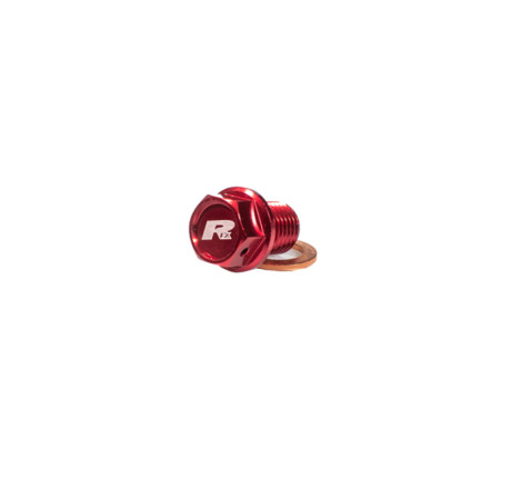 Bouchon de vidange magnétique RFX Pro (Rouge) [M8 x 25 mm x 1,25] - Honda CRF250/CRF250X