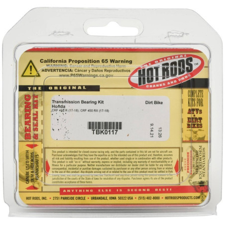Kit roulements boîte de vitesse HOT RODS 450 CRF 2017 à 2018