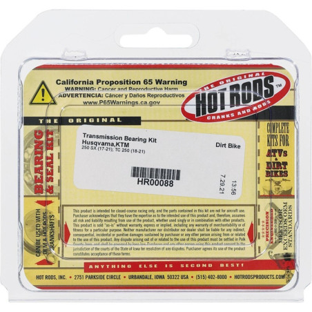 Kit roulements boîte de vitesse HOT RODS 250 SX / TC / MC