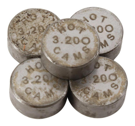 Pastilles de soupape HOT CAMS Ø7,48x3,20mm - jeu de 5