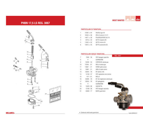 Carburateur DELL ORTO PHBN LS Ø17,5mm