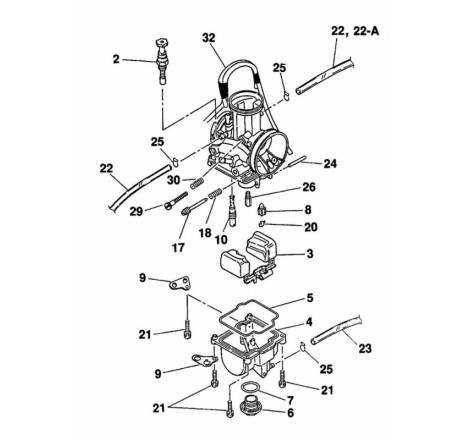 Carburateur KEIHIN PWK38 Air Striker/Quad Vent