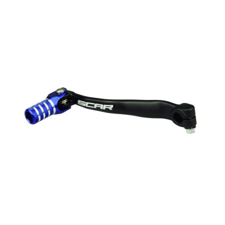 Sélecteur de vitesse SCAR noir mat/embout bleu 65/85 YZ
