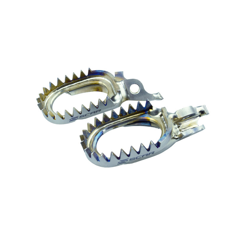 Repose-pieds SCAR anti-boue titane Kawasaki KXF 250/450 2007 à 2023