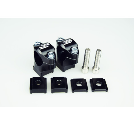 Pontets de guidon SCAR Ø28.6mm +35 à 50mm pour té de fourche origine KTM/HVA/BETA/SHERCO