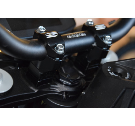 Pontets de guidon SCAR Ø28.6mm +35 à 50mm pour té de fourche origine KTM/HVA/BETA/SHERCO