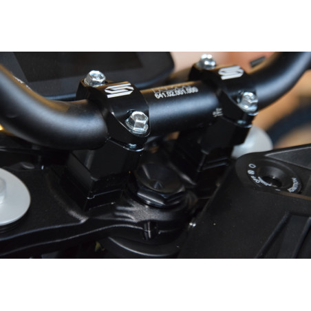 Pontets de guidon SCAR Ø28.6mm +35 à 50mm pour té de fourche origine KTM/HVA/BETA/SHERCO