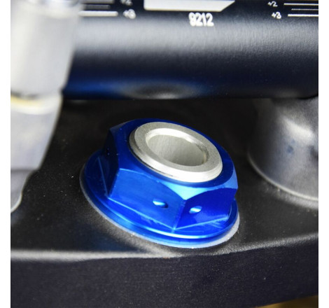 Ecrou de colonne de direction SCAR bleu Yamaha YZ125/250