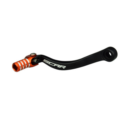 Sélecteur de vitesse SCAR noir mat/embout orange 125/250/350 SX/SX-F