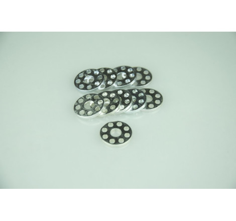 Rondelles percées SCAR Ø18 mm aluminium x10