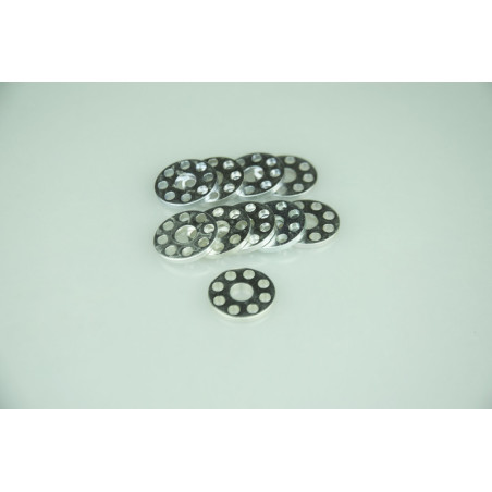 Rondelles percées SCAR Ø18 mm aluminium x10