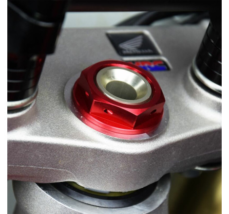 Ecrou de colonne de direction SCAR rouge Honda CRF250/450R