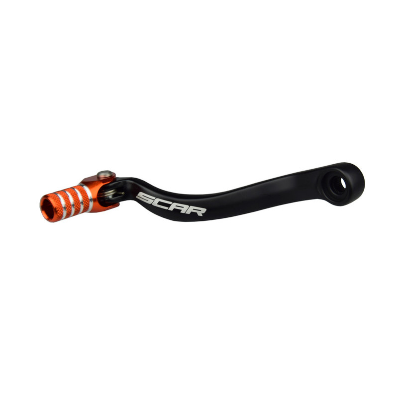 Sélecteur de vitesse SCAR noir mat/embout orange 250/450 SX/SX-F