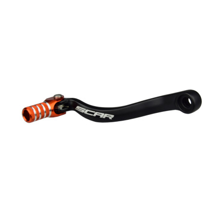 Sélecteur de vitesse SCAR noir mat/embout orange 250/450 SX/SX-F
