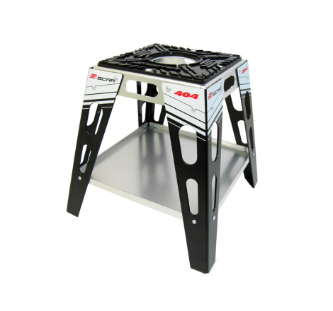 Stand MX404 aluminium SCAR pour motos cross, enduro et entretien facile