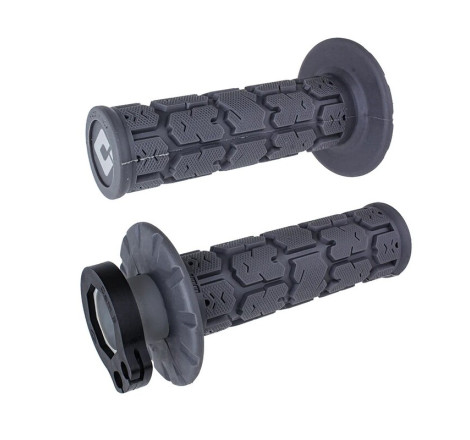 Revêtements ODI MX V2 Lock-On Rogue semi-gauffrés graphite anthracite