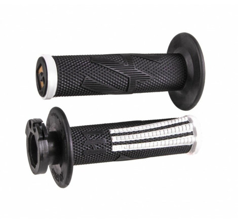 Poignées ODI Emig Pro V2 Lock-On Full Grip noir/blanc