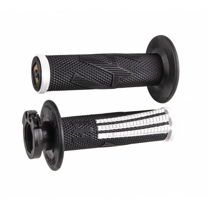 Poignées ODI Emig Pro V2 Lock-On Full Grip noir/blanc