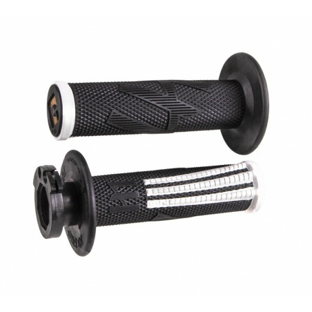 Poignées ODI Emig Pro V2 Lock-On Full Grip noir/blanc