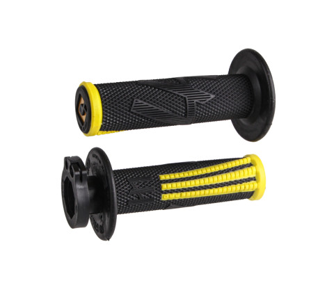 Poignées ODI Emig Pro V2 Lock-On Full Grip noir/jaune