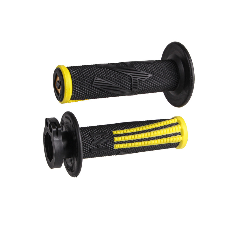 Poignées ODI Emig Pro V2 Lock-On Full Grip noir/jaune