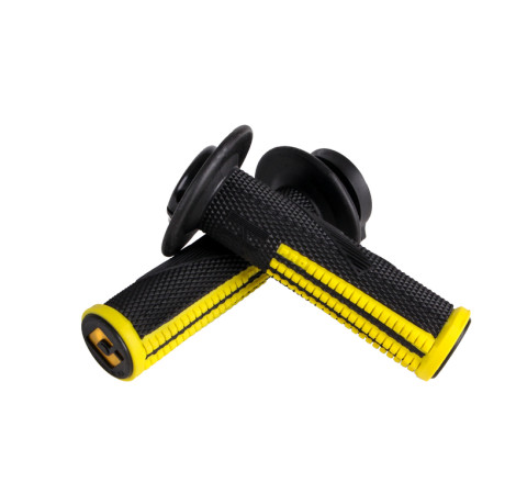 Poignées ODI Emig Pro V2 Lock-On Full Grip noir/jaune
